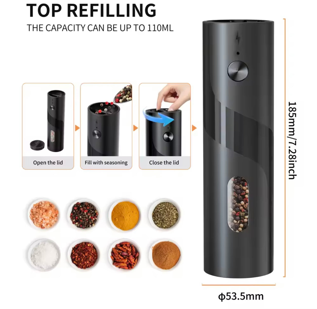 Rechargeable Electric Pepper Grinder