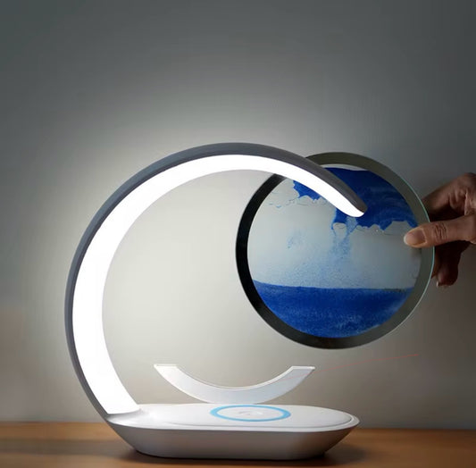 Wireless Charging Quicksand Painting Hour Glass Decoration room Desktop 3D Art Sand Painting Dynamic